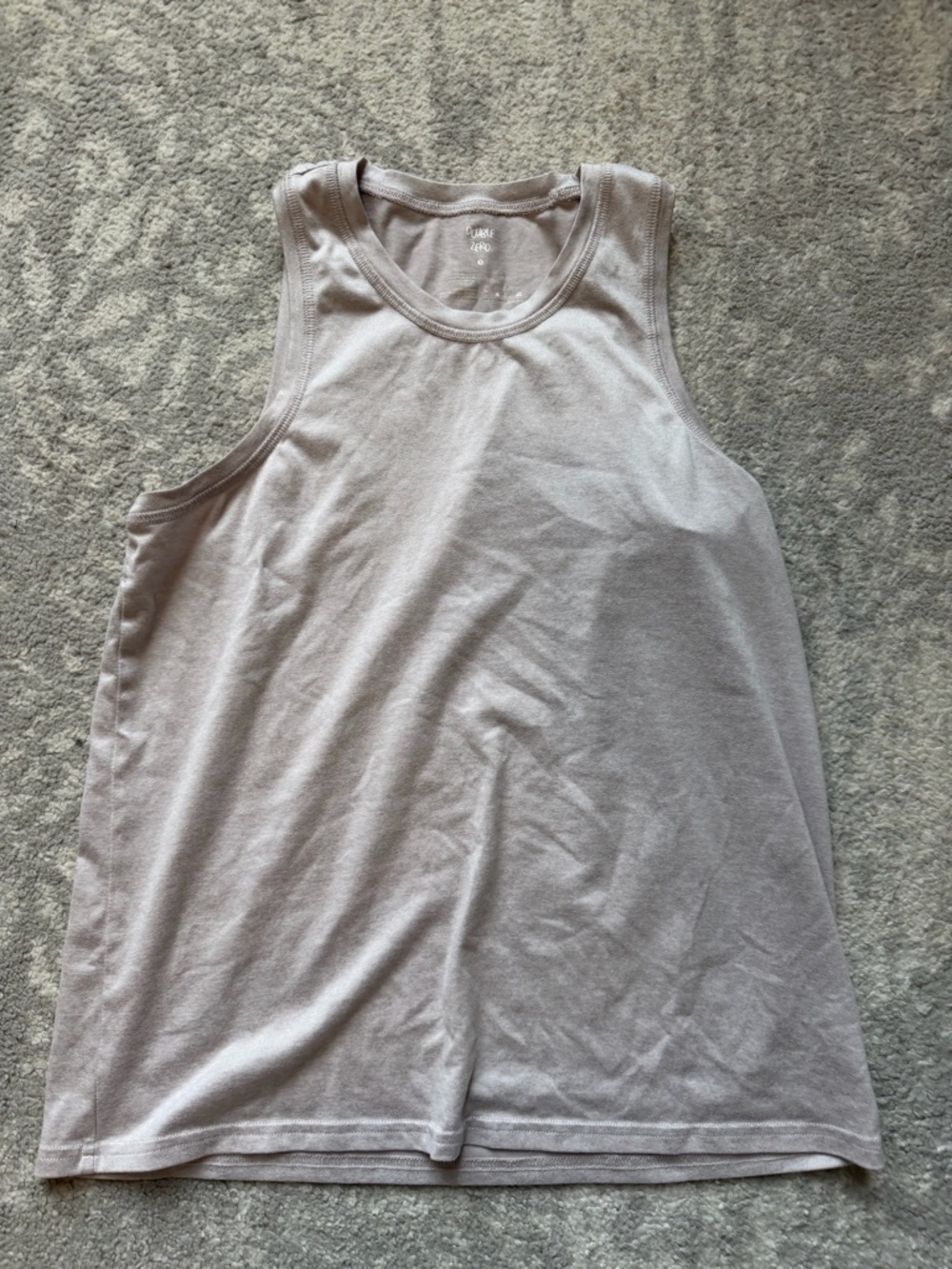 Double Zero Scoop Neck Tank in Light pink- size small